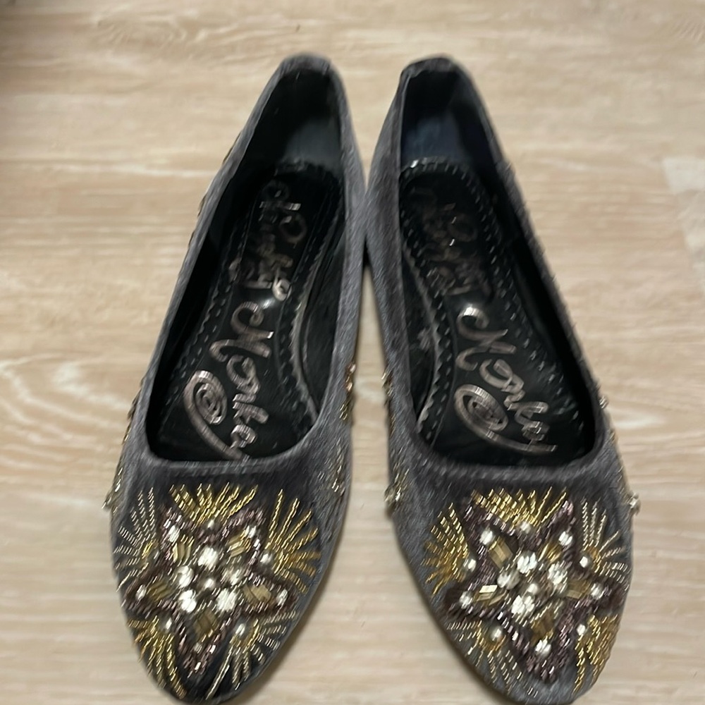 ModCloth Naughty Monkey sequin rhinestone flats